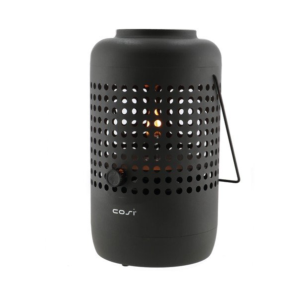 Černá plynová lampa Cosi Drop, výška 37 cm