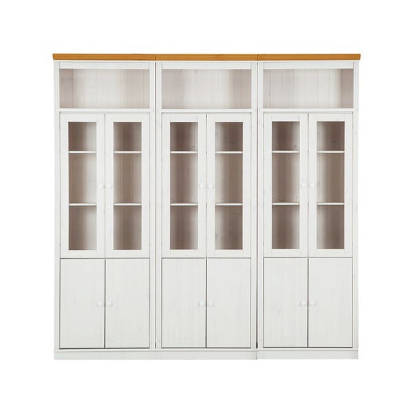 Bílá vitrína z borovicového dřeva 518x223 cm Anita – Støraa