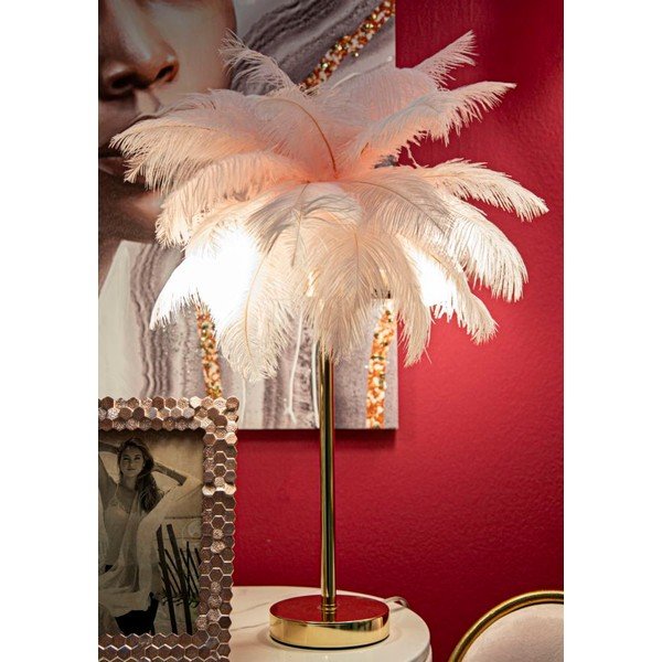 Růžová/ve zlaté barvě stolní lampa (výška 55 cm) Palm Pink – Mauro Ferretti-image-1
