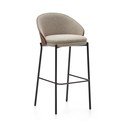 Hnědá/béžová barová židle (výška sedáku 77 cm) Eamy – Kave Home