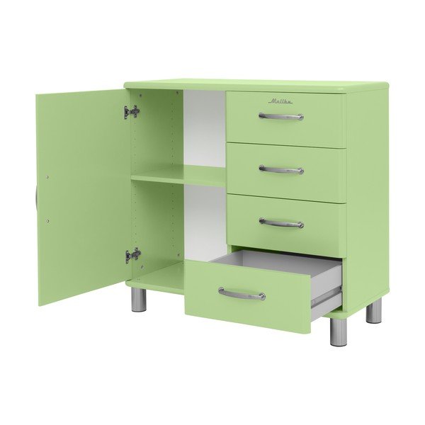 Zelená nízká komoda 98x92 cm Malibu - Tenzo-image-4