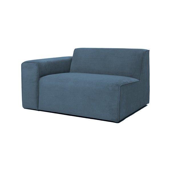 Modrý manšestrový modul pohovky (levý roh) Sting – Scandic-image-1