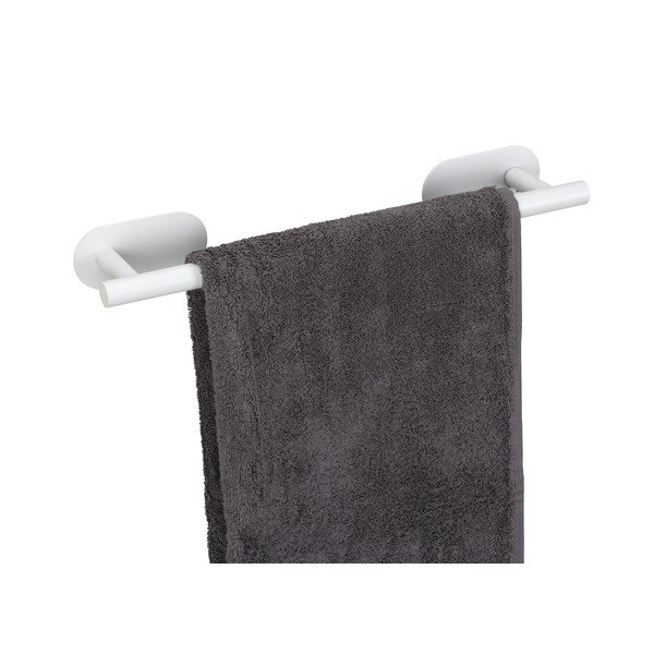 Bílý samodržící držák na ručníky z nerezové oceli Orea Uno – Wenko-image-4