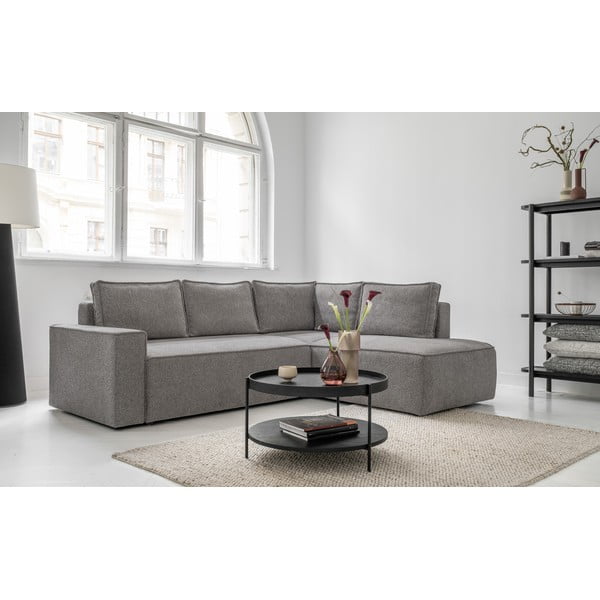 Světle šedá rozkládací rohová pohovka (pravý roh) Brave Dave – Miuform-image-3