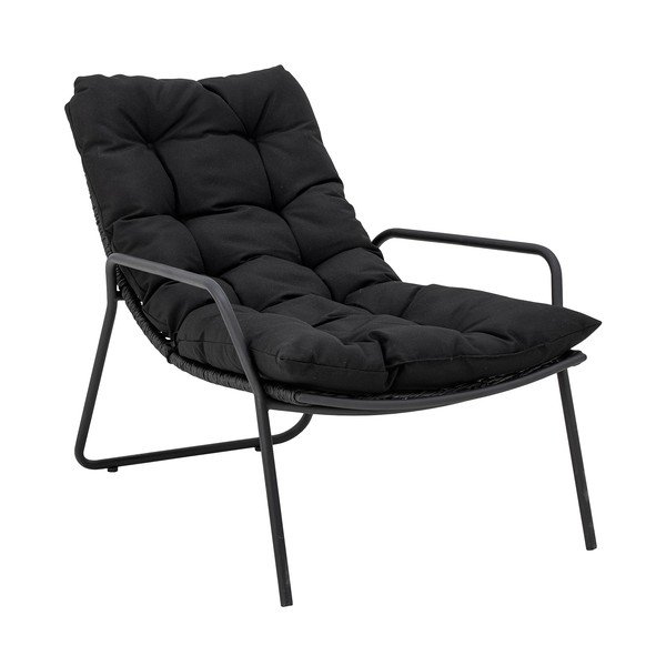 Černé zahradní lehátko s podnožkou Boel - Bloomingville-image-2