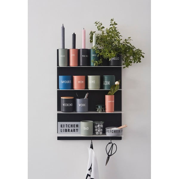 Tmavě šedý porcelánový hrnek 300 ml Work – Design Letters-image-1