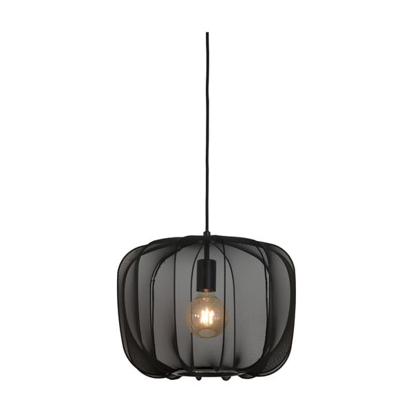 Černé závěsné svítidlo s textilním stínidlem ø 40 cm Plumeria – Light & Living-image-2