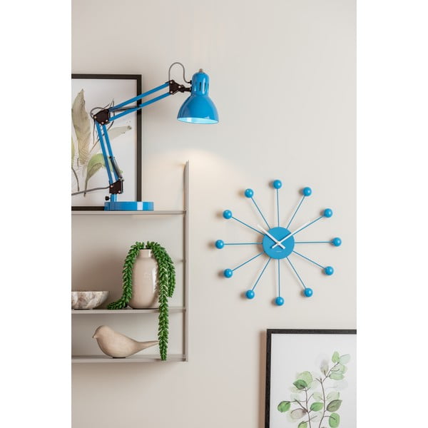 Světle modrá stolní lampa s kovovým stínidlem (výška 52 cm) Funky Hobby – Leitmotiv-image-1