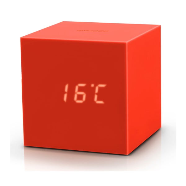 Oranžový LED budík Gingko Gravity Cube-image-3