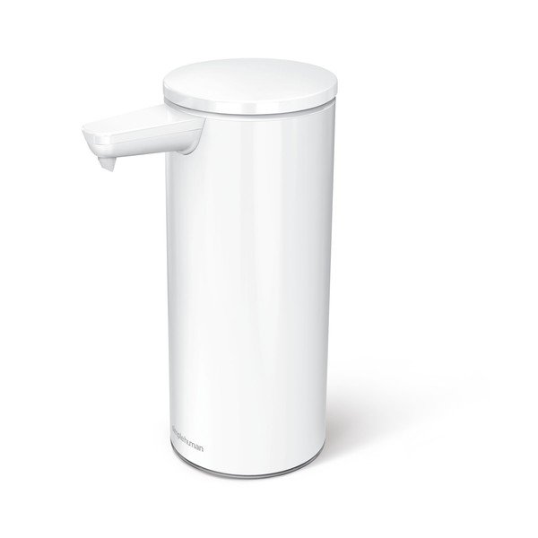 Bílý bezdotykový ocelový dávkovač mýdla 266 ml – simplehuman-image-4