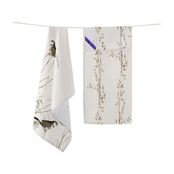 Bavlněné utěrky v sadě 2 ks 50x70 cm Happy birds – Happy Friday-image-3