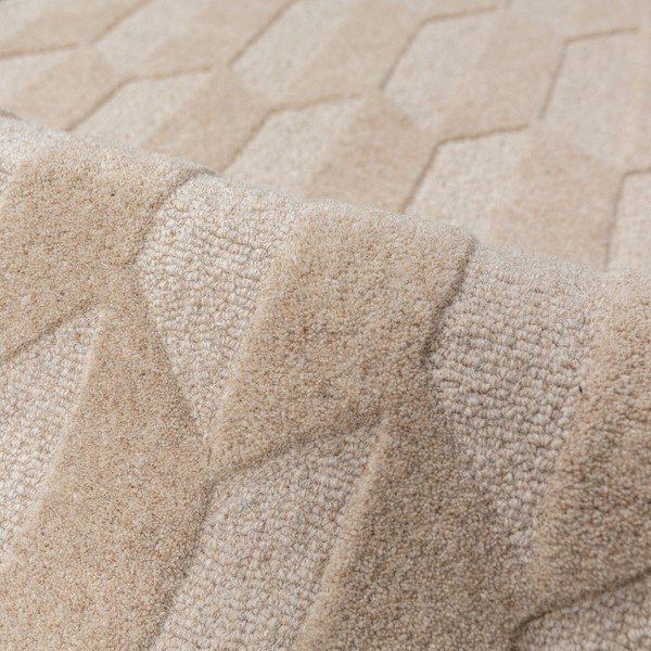 Ručně tkaný vlněný běhoun v přírodní barvě/zelenomodrý 60x230 cm Apex Border Wool – Flair Rugs-image-3