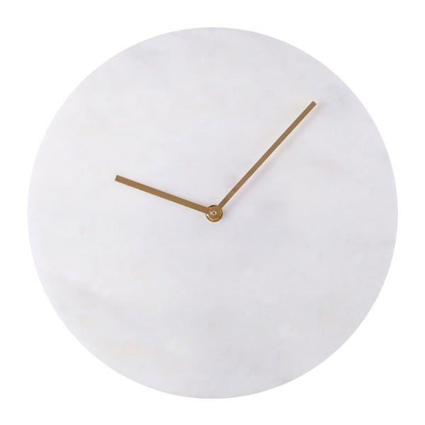 Nástěnné hodiny z bílého mramoru Premier Housewares Lamonte