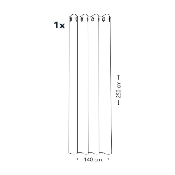 Růžový závěs AmeliaHome Floris, 140 x 250 cm-image-2