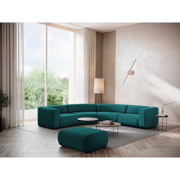 Tyrkysová sametová podnožka Ekahi – Makamii-image-1