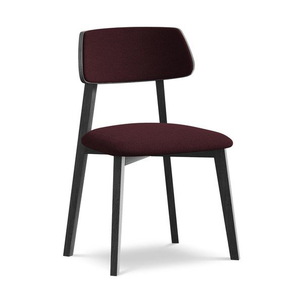 Vínová jídelní židle z masivního dřeva Niu – Makamii