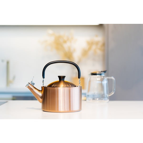 Varná konvice z nerezové oceli v měděné barvě 1,5 l Diamante – Vialli Design-image-4