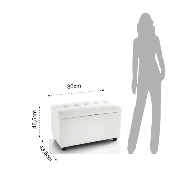 Bílá lavice s úložným prostorem Tomasucci Nice-image-3