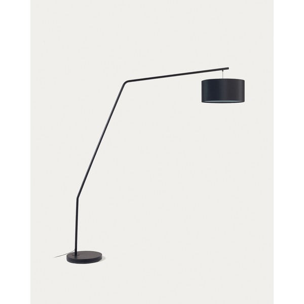 Černá stojací lampa s textilním stínidlem (výška 221,5 cm) Ciana – Kave Home-image-3