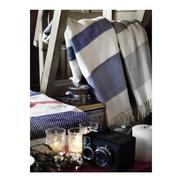 Bílo-šedý pléd s podílem bavlny Euromant Granite, 140 x 180 cm-image-4