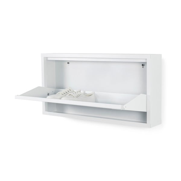 Bílý kovový výklopný botník 75x37,5x12,5 cm Billy – Spinder Design-image-2