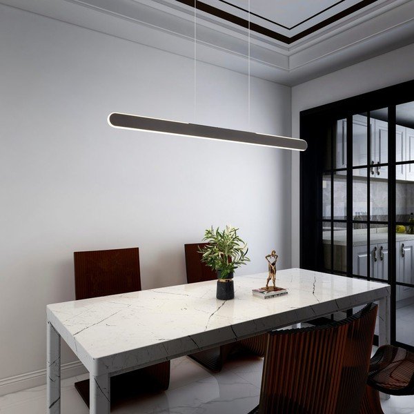 Černé LED závěsné svítidlo Helios – Trio-image-1