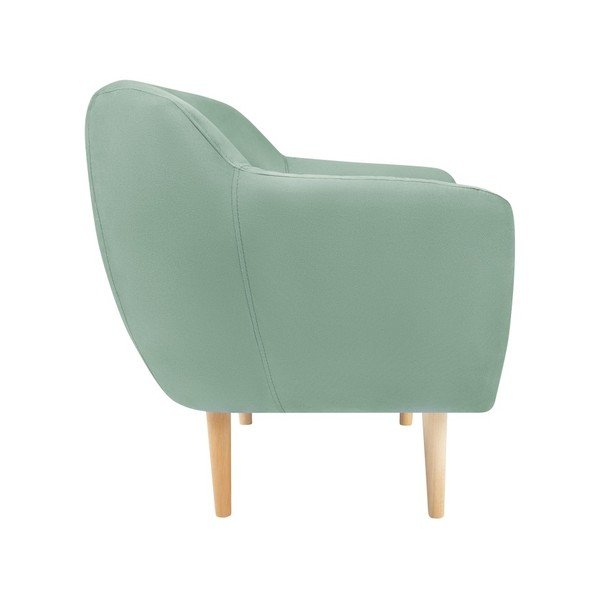 Mentolově zelené sametové křeslo Mazzini Sofas Sardaigne-image-3