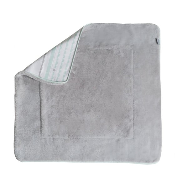 Bílá/v mentolové barvě dětská deka z mikroplyše 80x80 cm Happy Cloud – Roba-image-2