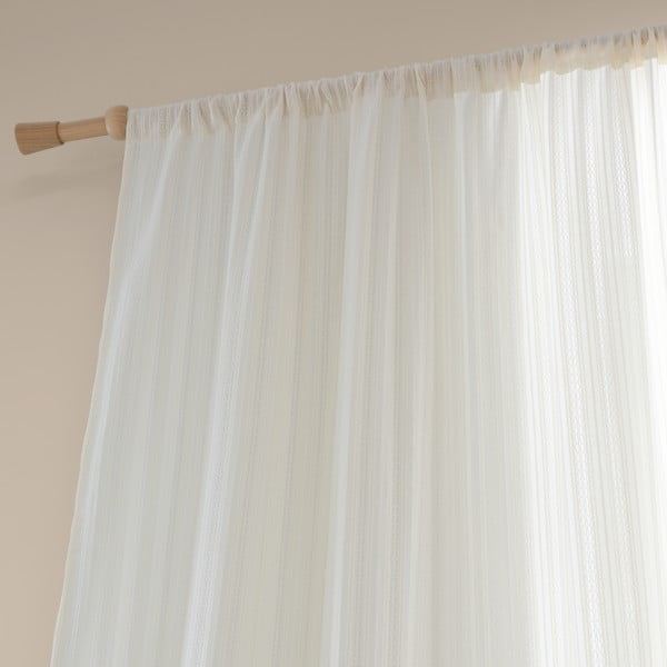 Bílá bavlněná záclona 140x122 cm Zofia Broderie Anglaise – Pineapple Elephant