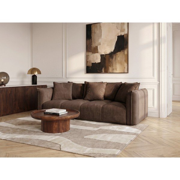 Hnědá žinylková pohovka Harlem – Bobochic Paris-image-1
