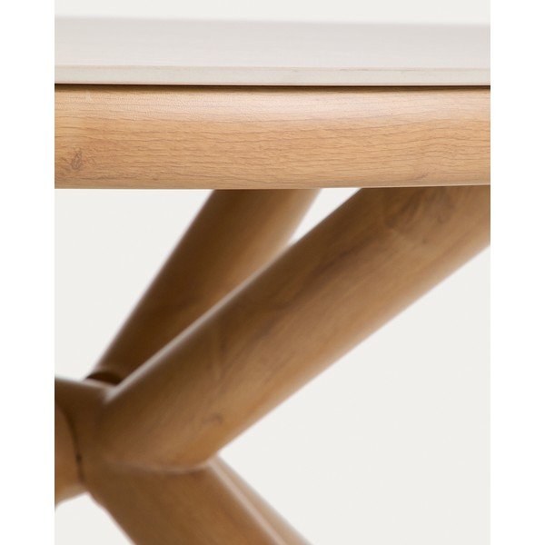Kulatý zahradní jídelní stůl s keramickou deskou ø 148 cm Mirtia – Kave Home-image-3