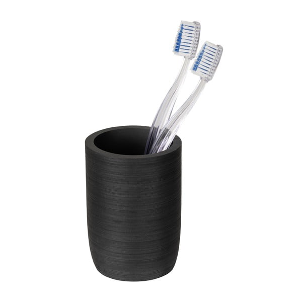 Černý kelímek na zubní kartáčky z polyresinu Altavalle – Wenko-image-2