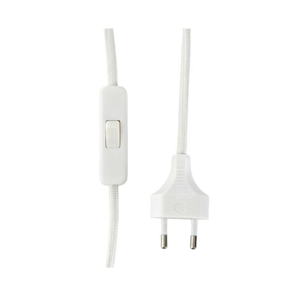 Bílá/v leskle stříbrné barvě látková stolní lampa (výška 38 cm) Connie – Ellos Home-image-4