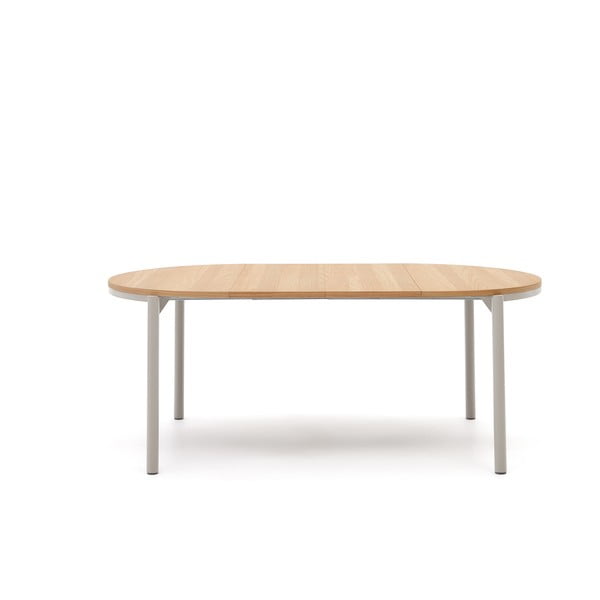 Kulatý rozkládací jídelní stůl v dekoru dubu ø 120 cm Montuiri – Kave Home-image-2