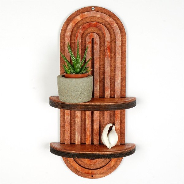 Světle červená patrová police 20 cm Raf – Kalune Design-image-1