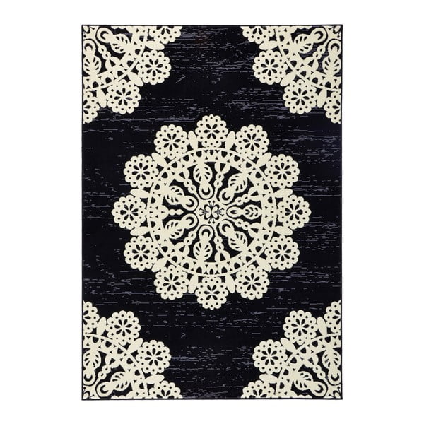 Černý koberec Hanse Home Gloria Lace, 120 x 170 cm