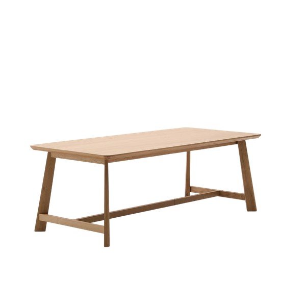 Jídelní stůl s deskou v dubovém dekoru 100x220 cm Idun – Kave Home