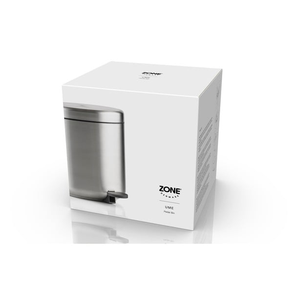 Nášlapný odpadkový koš z nerezové oceli v matně stříbrné barvě 4 l Ume – Zone-image-2