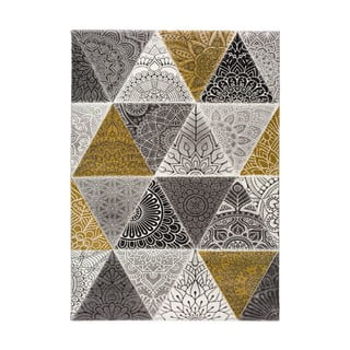 Šedo-žlutý koberec Universal Amy Grey, 140 x 200 cm