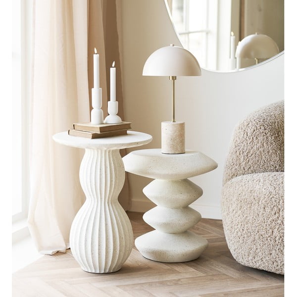 Kamenný kulatý odkládací stolek ø 36 cm Blackburn – House Nordic-image-1