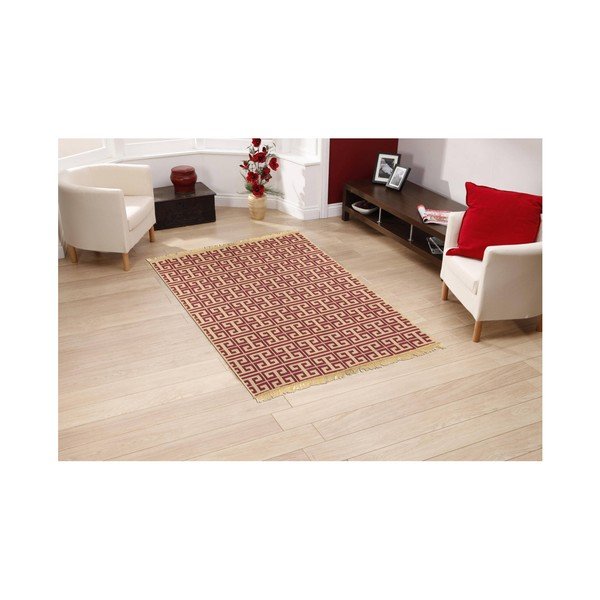 Červený koberec Ya Rugs Claret Red, 80 x 150 cm-image-1