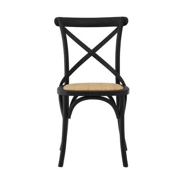Černá jídelní židle z dubového dřeva Lyon – Premier Housewares-image-2