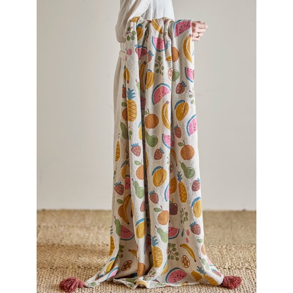 Dětská deka z recyklované bavlny 130x160 cm Fruitta – Bloomingville Mini-image-3