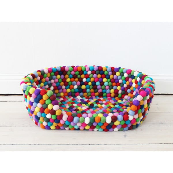 Kuličkový vlněný pelíšek pro domácí zvířata Wooldot Ball Pet Basket Multi, 60 x 40 cm