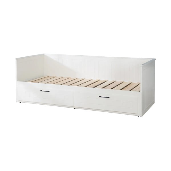 Bílá dětská postel s výsuvným lůžkem s úložným prostorem 90/180x200 cm Sylt – Roba