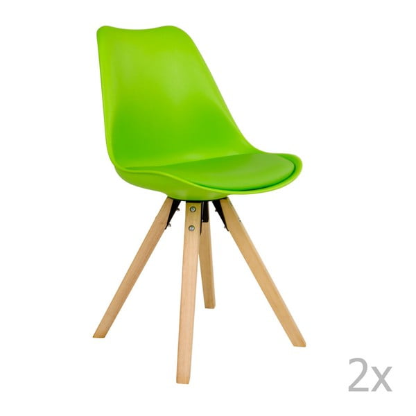 Sada 2 zelených židlí House Nordic Bergen