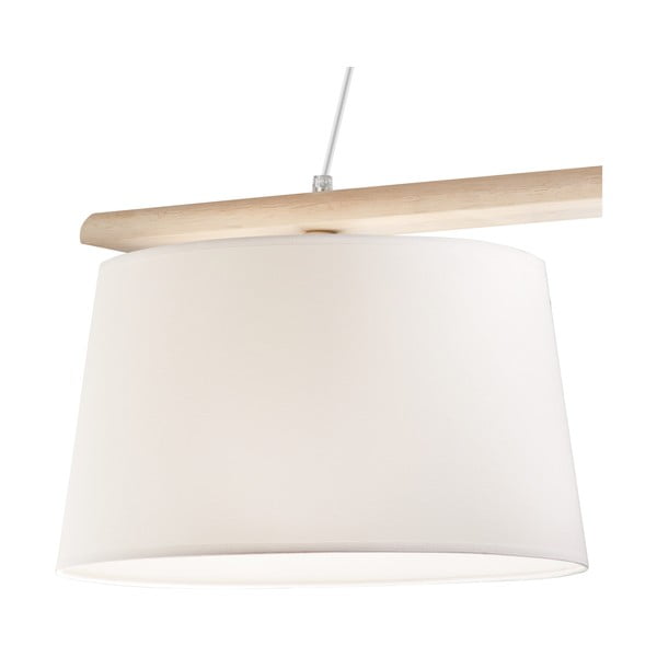 Světle hnědé závěsné svítidlo s textilním stínidlem ø 35 cm Aida – LAMKUR-image-4