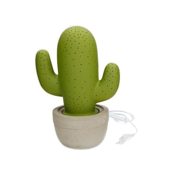 Zelená porcelánová lampa ve tvaru kaktusu Brandani Cactus