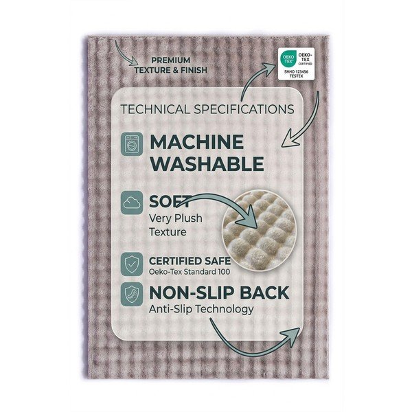 Béžový pratelný koberec 80x150 cm Bubble Emarald – Mila Home-image-4