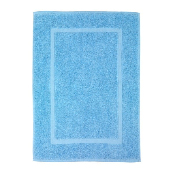 Modrá bavlněná koupelnová předložka Wenko Serenity, 50 x 70 cm